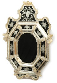 Appraisal: A VENETIAN SALON MIRROR The octagonal plate within an ornate