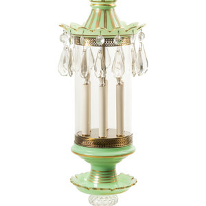 Appraisal: An Opaline Glass Hall Lantern th Century and Later composed