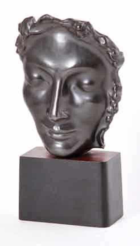 Appraisal: Oskar Hansen Norwegian American - MASK OF BEAUTY iridescent glazed