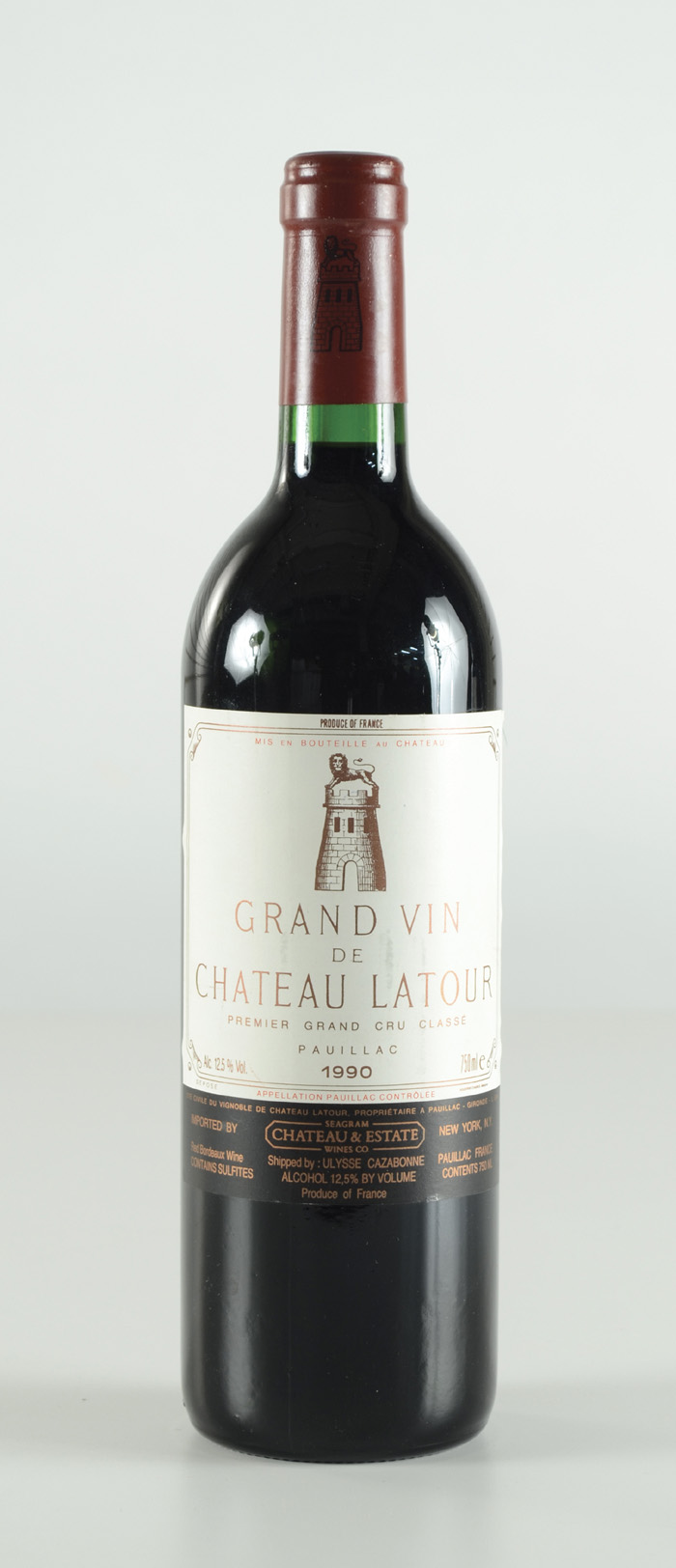 Appraisal: ONE BOTTLE VINTAGE FRENCH RED BORDEAUX Chateau Latour Pauillac