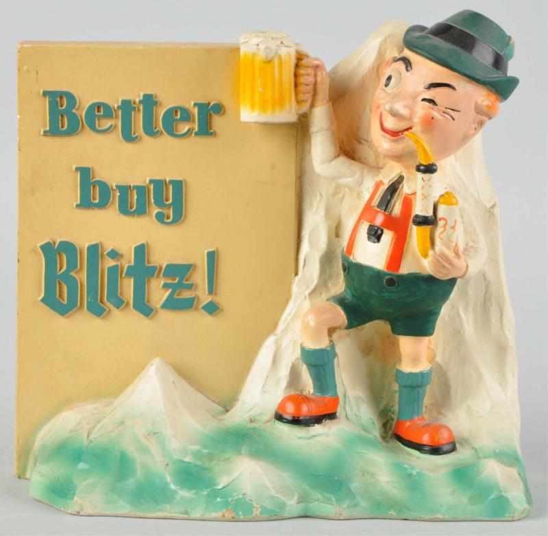 Appraisal: Plaster Blitz Beer Advertising Figure s Condition Excellent Size -