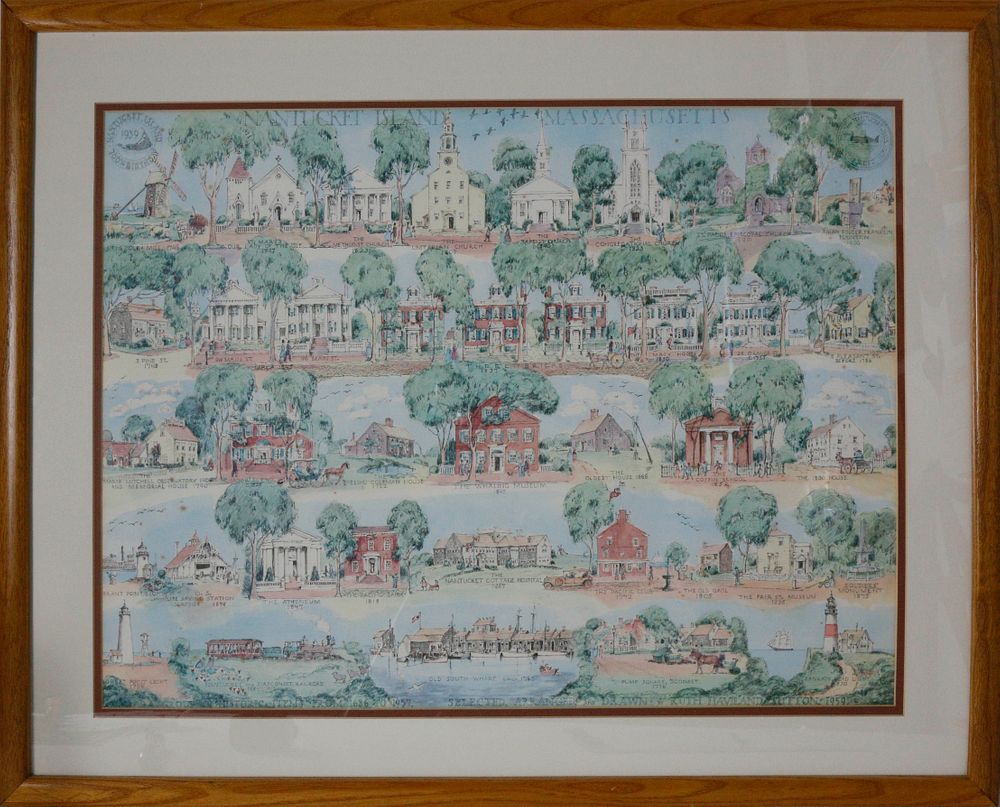 Appraisal: Ruth Haviland Sutton A Group of Historic Items Lithograph Ruth