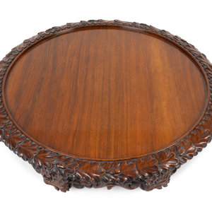 Appraisal: A Georgian Carved Mahogany Lazy Susan TH TH CENTURY Height