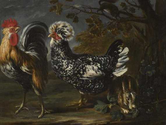 Appraisal: CONINCK DAVID DE Antwerp - after Brussels Rooster hen hare