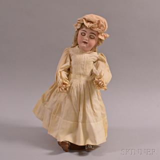 Appraisal: Heinrich Handwerk Bisque Head Doll Germany with sleepy eyes pierced