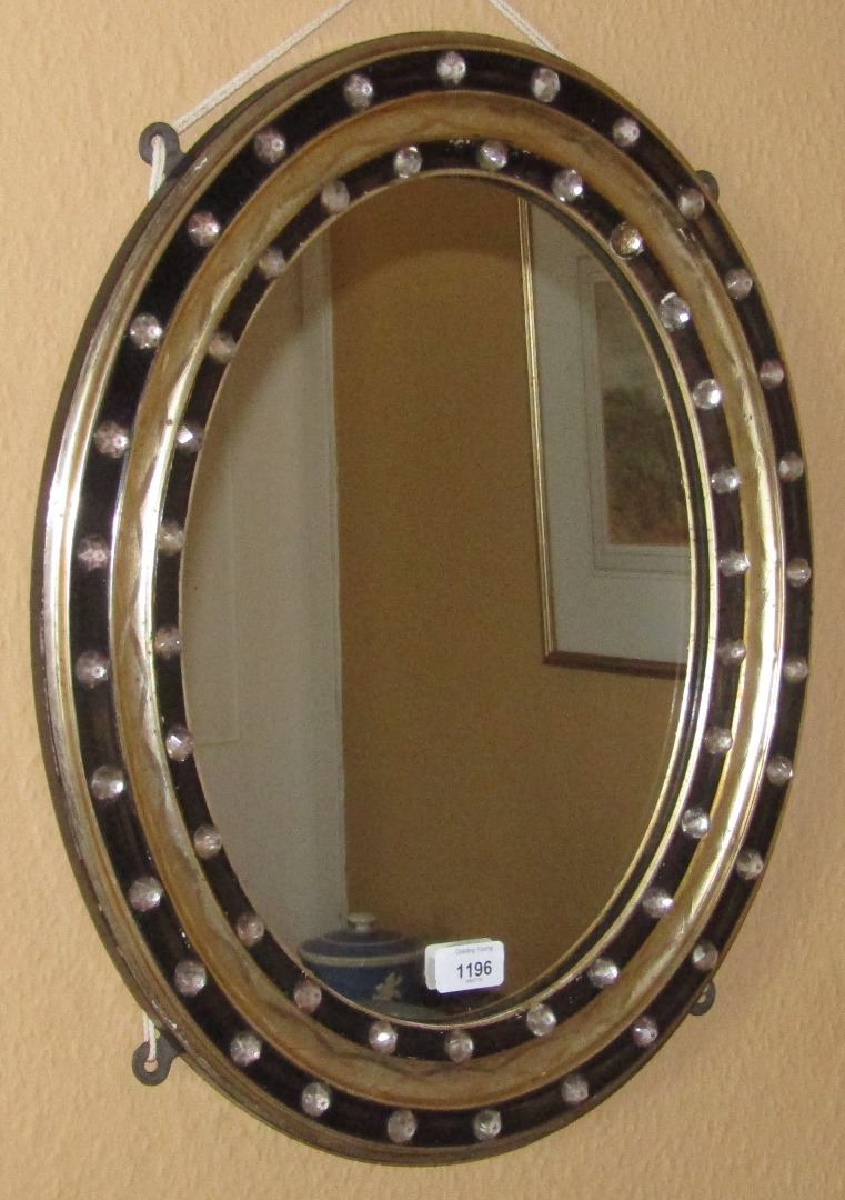 Appraisal: A late thC early thC Irish oval wall mirror with