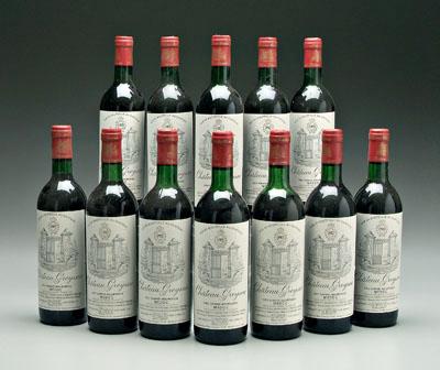 Appraisal: bottles red Bordeaux wine Chateau Greysac Cru Grand Bourgeois Medoc