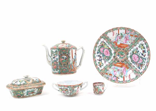 Appraisal: A grouping of Cantonese dinner and tea ware height of