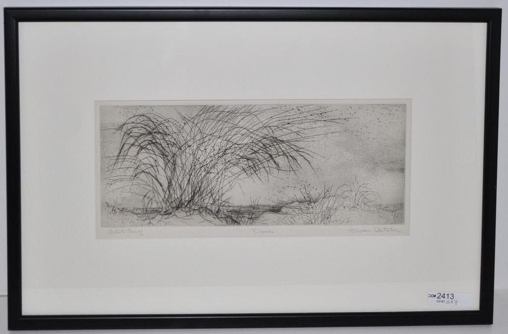 Appraisal: Susan Duetsch Etching Dunes artist's proof signed framed not examined