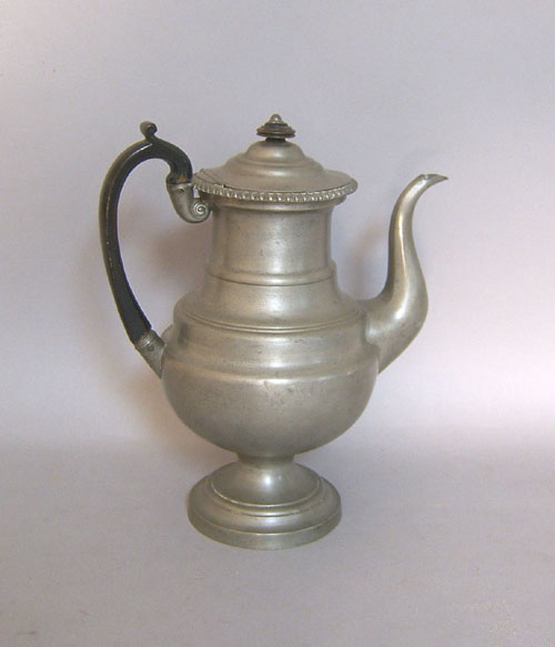 Appraisal: Pewter coffeepot by Dixon Sons h