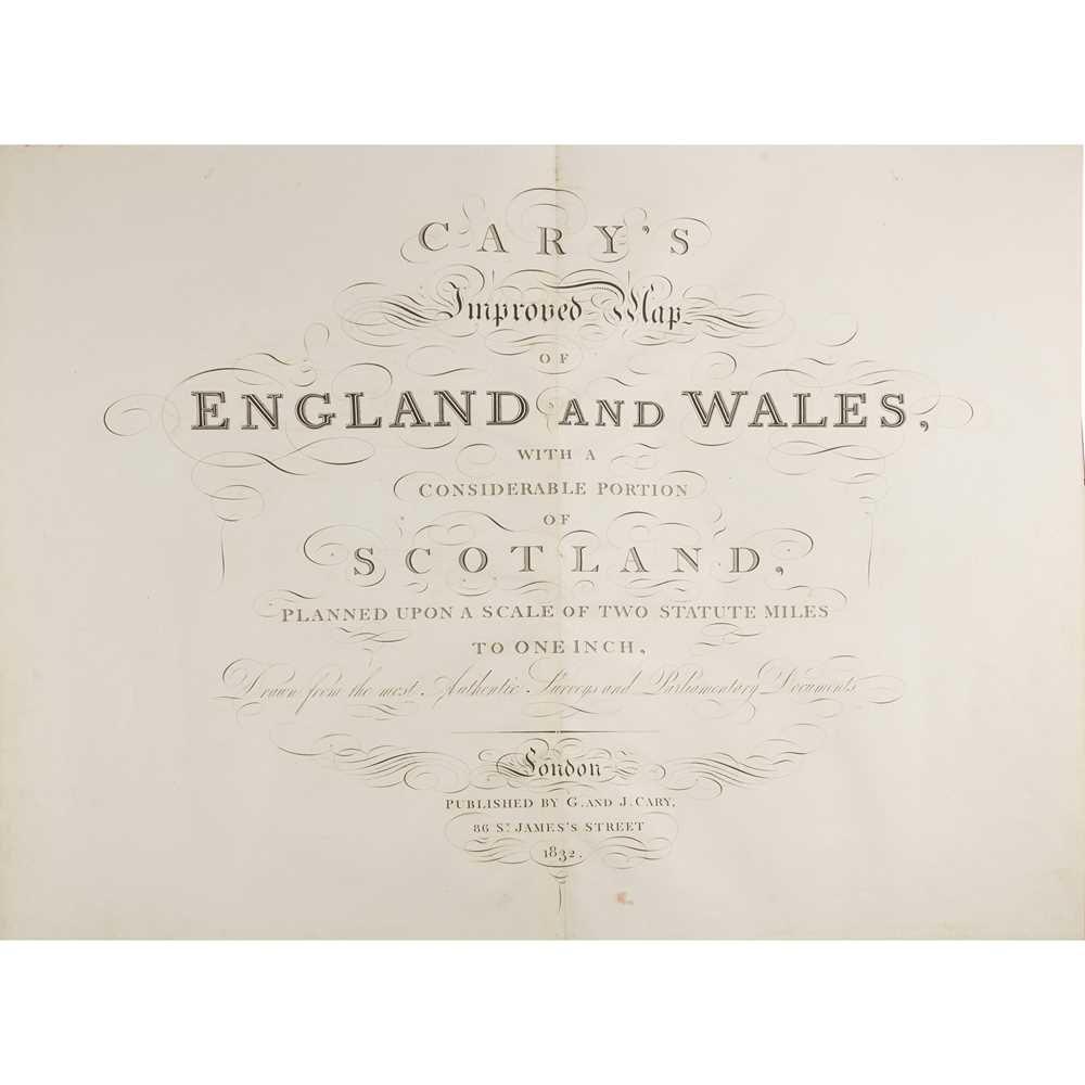 Appraisal: CARY JOHN IMPROVED MAP OF ENGLAND AND WALES with a