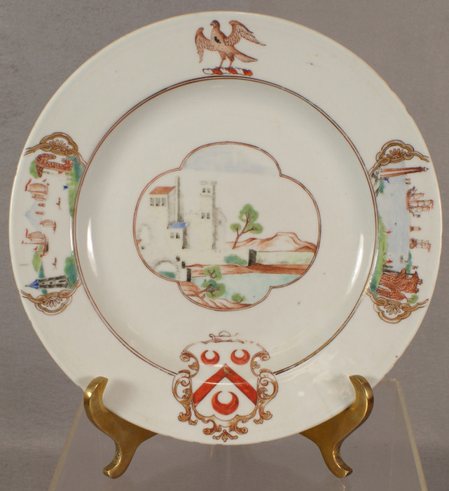 Appraisal: Chinese Export porcelain Armorial plate d Arms of Pole C