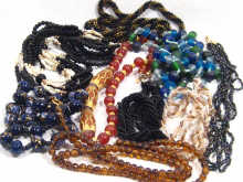 Appraisal: Costume jewellery A quantity of costume jewellery comprising mostly glass