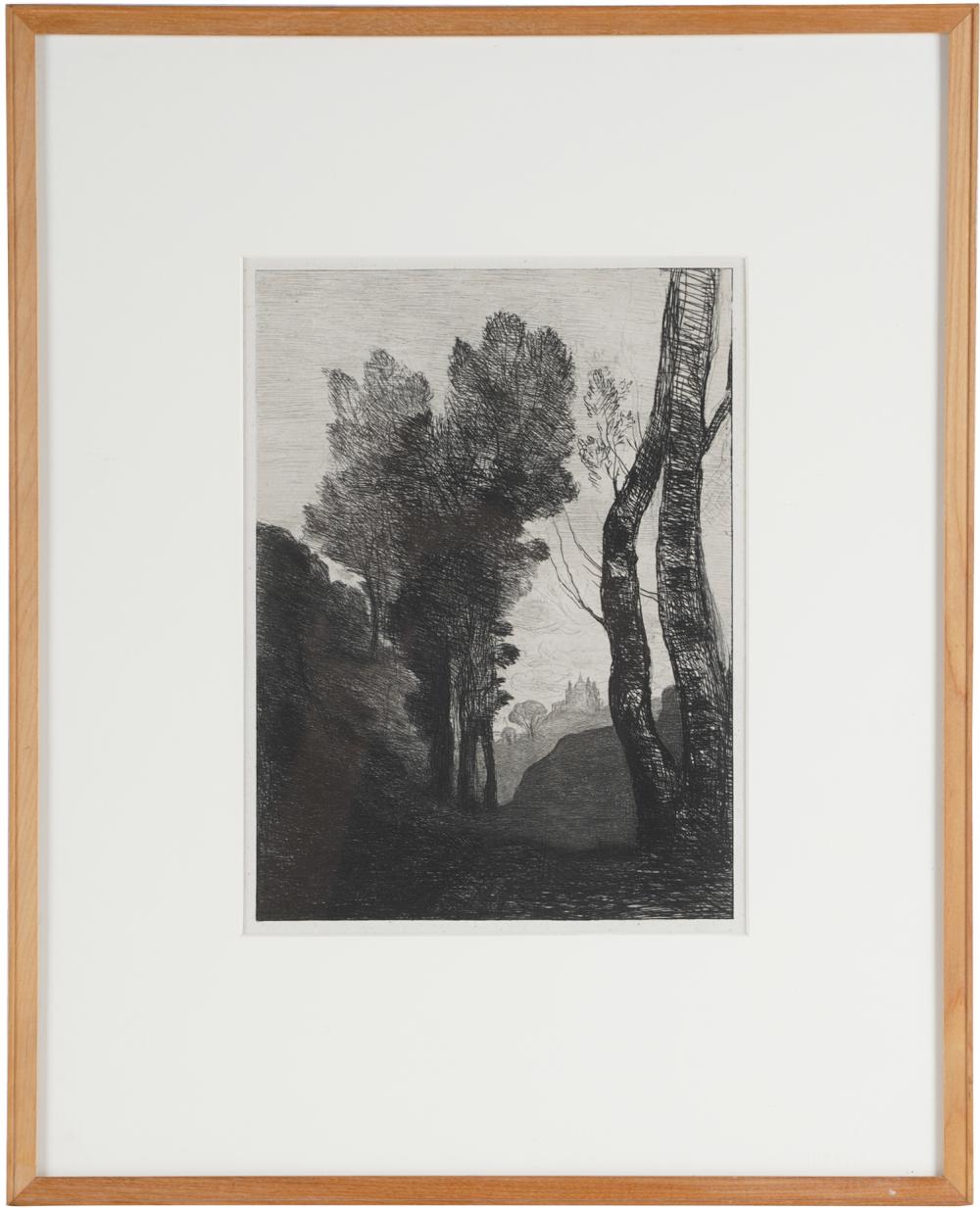 Appraisal: JEAN BAPTISTE CAMILLE COROT - ENVIRONS D'ITALIE etching on laid