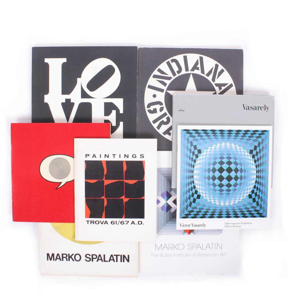 Appraisal: VASARELY ROBERT INDIANA SIGNED MARKO SPALATIN TROVA MONOGRAPH BOOKS OP