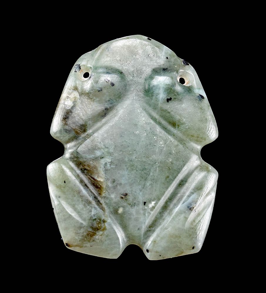 Appraisal: Ancient Costa Rican Jade Frog Amulet Central America Costa Rica