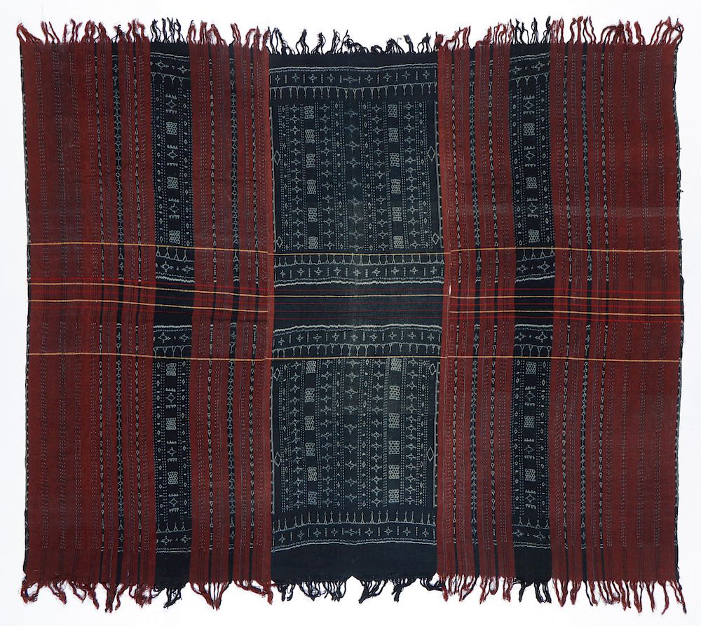 Appraisal: Fine Old Flores Ikat Handspun Cotton Fine Old Man's cloth