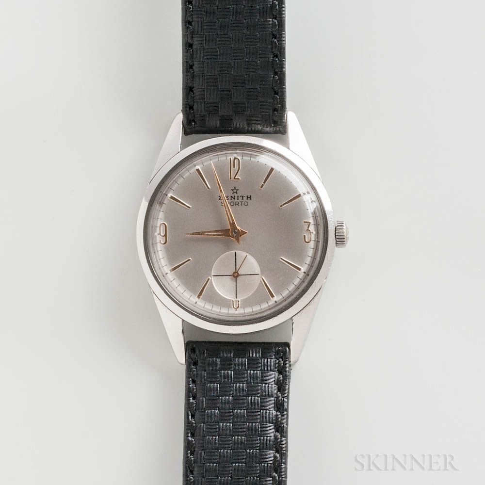 Appraisal: Zenith Stainless Steel Sporto Manual-wind Wristwatch Zenith Stainless Steel Sporto