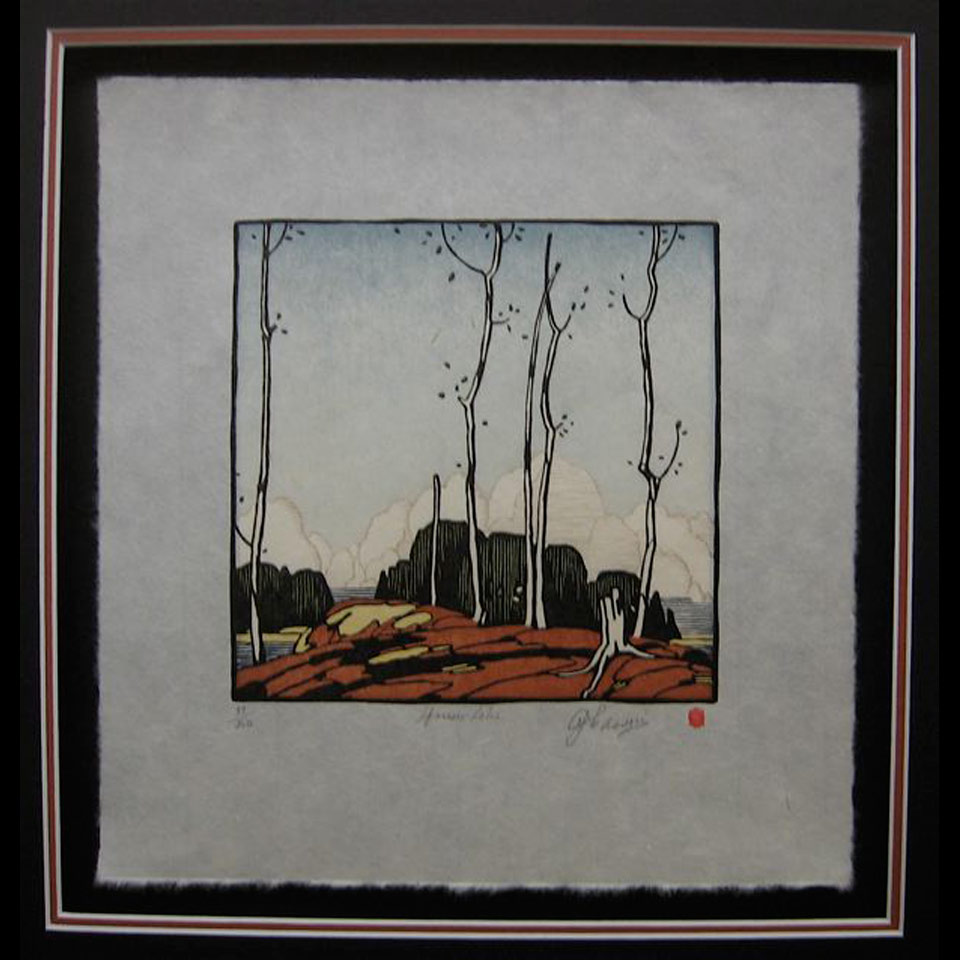 Appraisal: SPARROW LAKE ALFRED JOSEPH CASSON - CANADIAN COLOUR LINOCUT Image