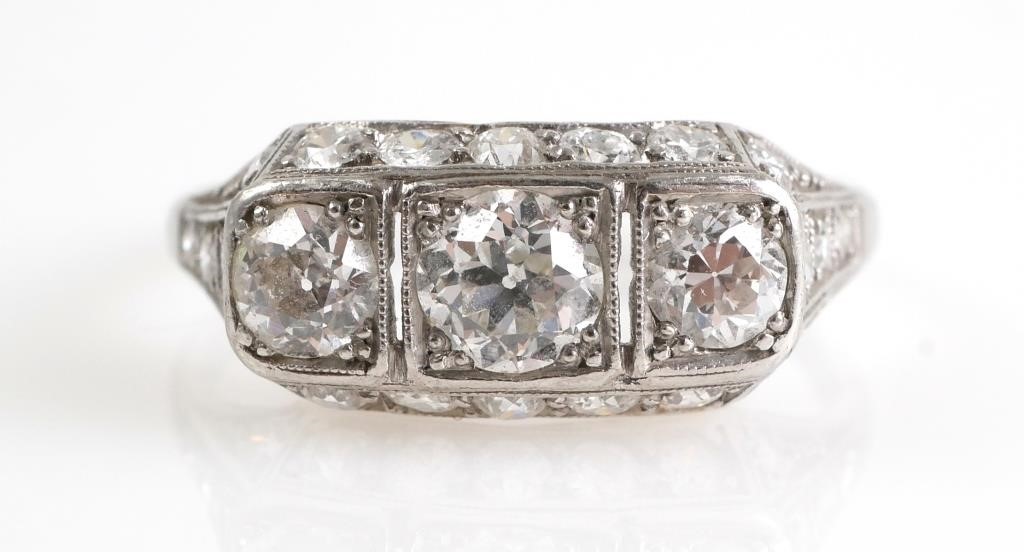 Appraisal: gypsy set European cut diamonds ct mounted in platinum with