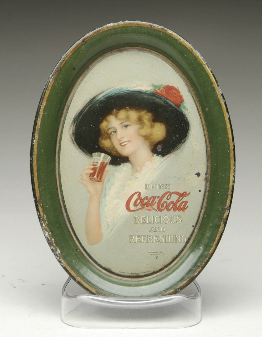 Appraisal: COCA-COLA TIP TRAY Hamilton King illustration of woman with flared