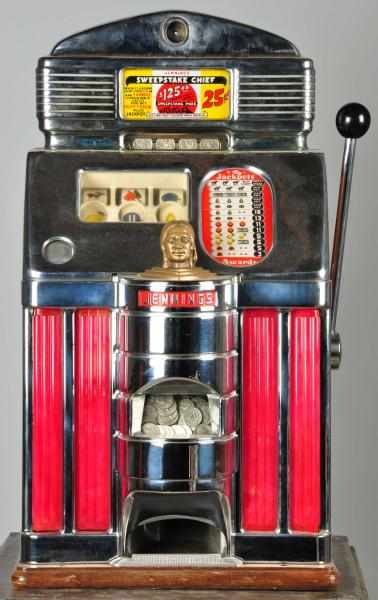 Appraisal: Jennings Sweepstake Light-Up Slot Machine Description Very nice original condition