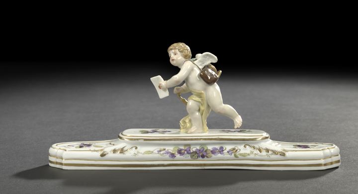 Appraisal: Rare Meissen Porcelain Straight-Edge Rule third quarter th century with