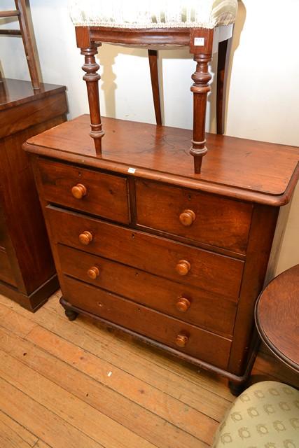 Appraisal: TH CENTURY AUSTRALIAN CEDAR FIVE DRAWER CHEST