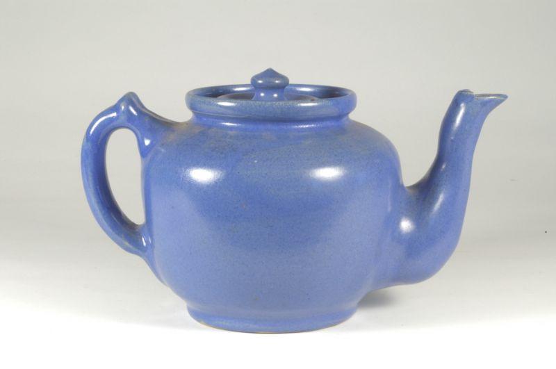 Appraisal: Signed GA ART POTTERY Blue teapot H W Excellent conditionEverette