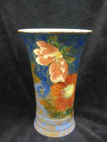 Appraisal: Royal Doulton Handpainted Porcelain Vase fine floral '' excellent