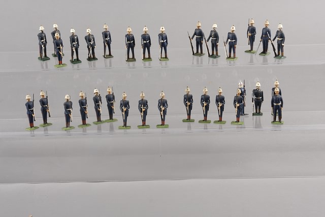 Appraisal: A similar lot of repainted Britains Royal Marines standing at