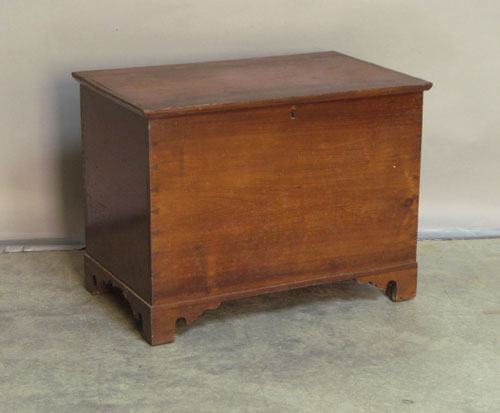 Appraisal: Diminutive mahogany blanket chest th c h x d