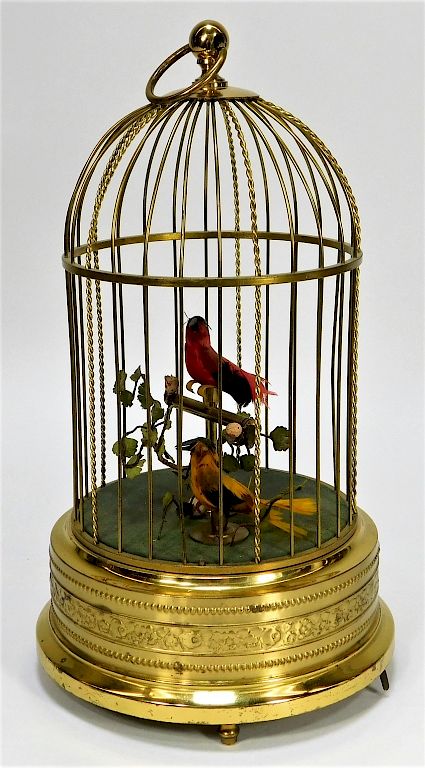 Appraisal: Antique German Two Bird Singing Automaton Antique German Two Bird