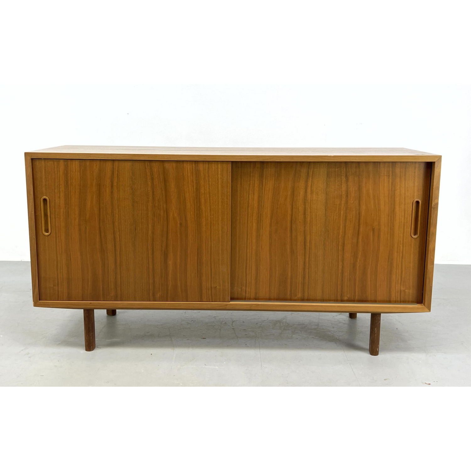 Appraisal: Poul Hundevad Teak Sideboard Cabinet Credenza with sliding doors Dimensions