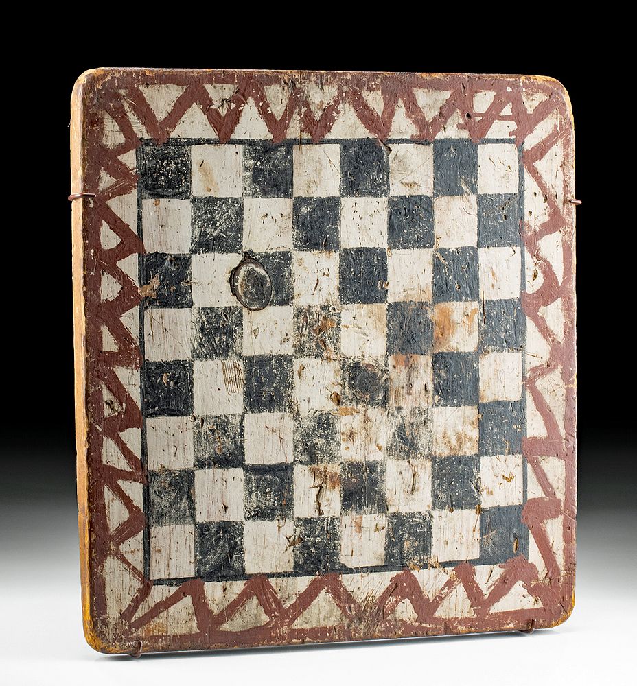 Appraisal: African Damie Game Board - Initials Dates Sub Saharan Africa