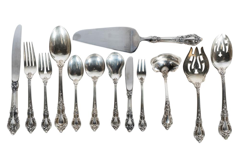 Appraisal: LUNT STERLING SILVER FLATWARE SERVICE'Eloquence' pattern with maker's mark further