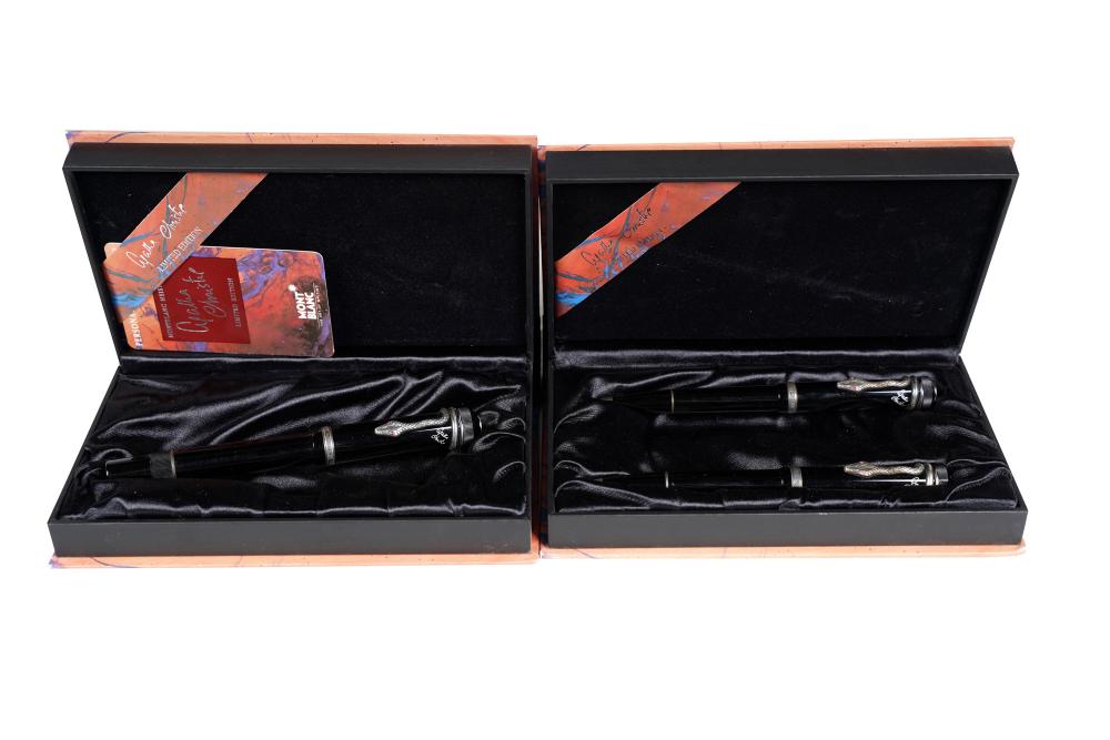 Appraisal: MONTBLANC AGATHA CHRISTIE PEN SETcomprising fountain pen ballpoint pen and