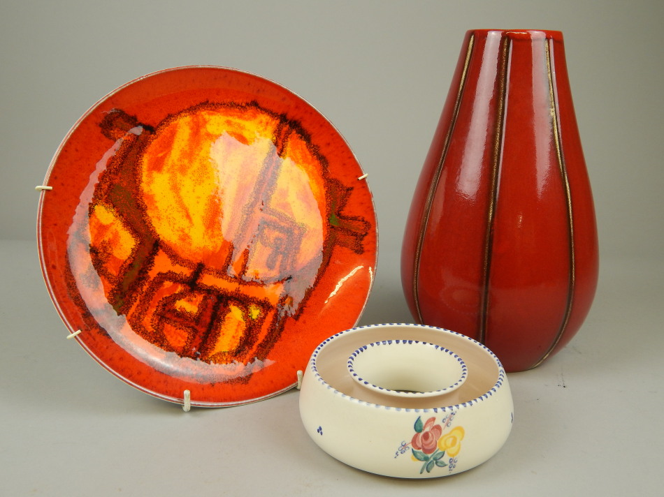 Appraisal: Two items of Poole pottery etc to include a Delphis