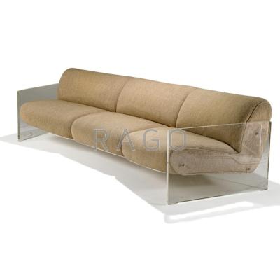 Appraisal: VLADIMIR KAGAN VLADIMIR KAGAN DESIGNS INC Plexi-Plank sofa USA s