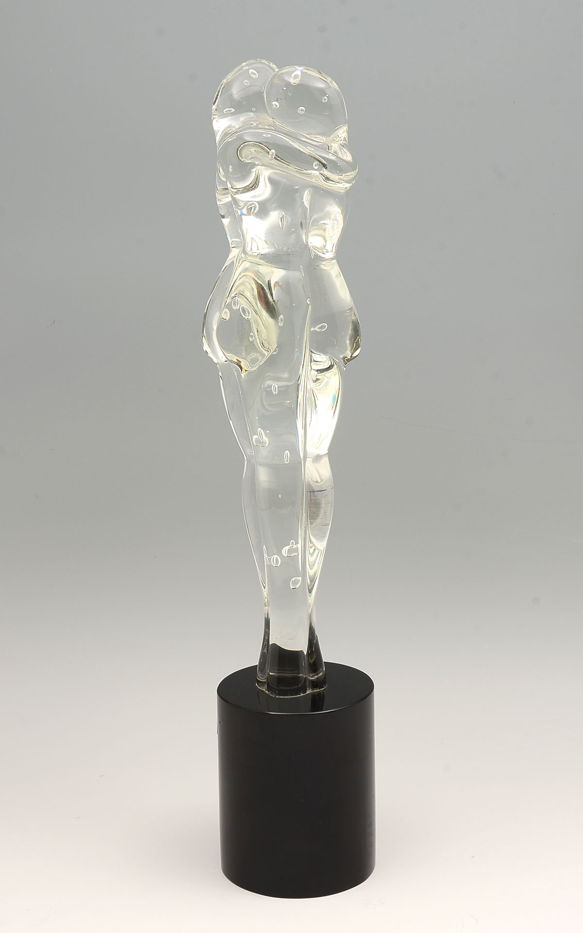 Appraisal: SILVANO SIGNORETTO LOVERS GLASS SCULPTURE '' h signed underneath