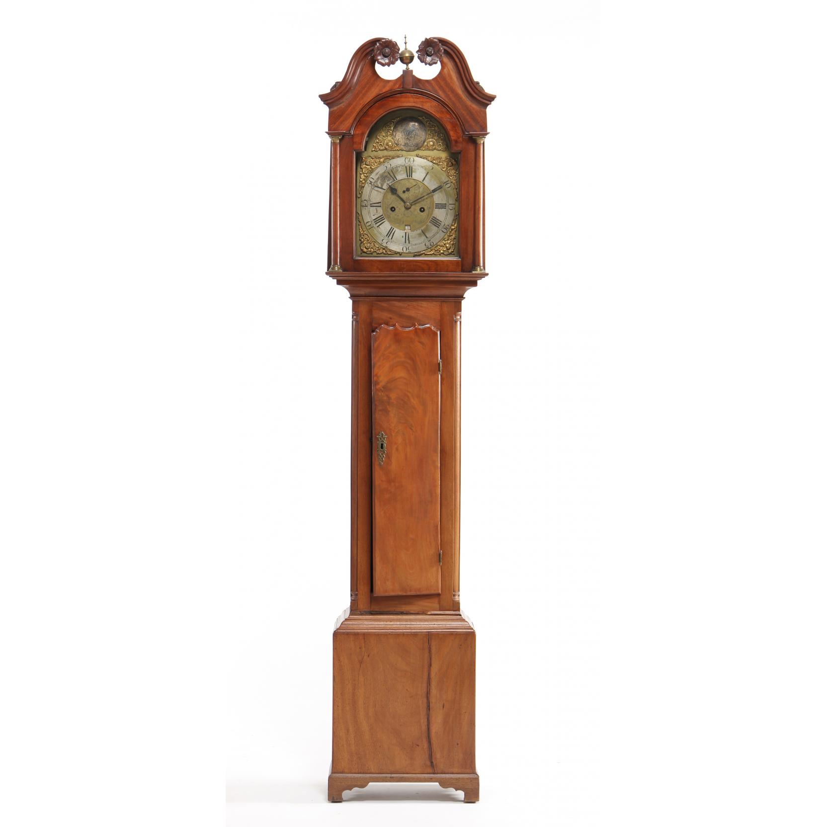 Appraisal: John Barr Tall Case Clock Port Glasgow circa mahogany hood