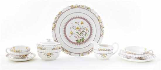 Appraisal: Spode porcelain partial dinner service Buttercup pattern comprising dinner plates