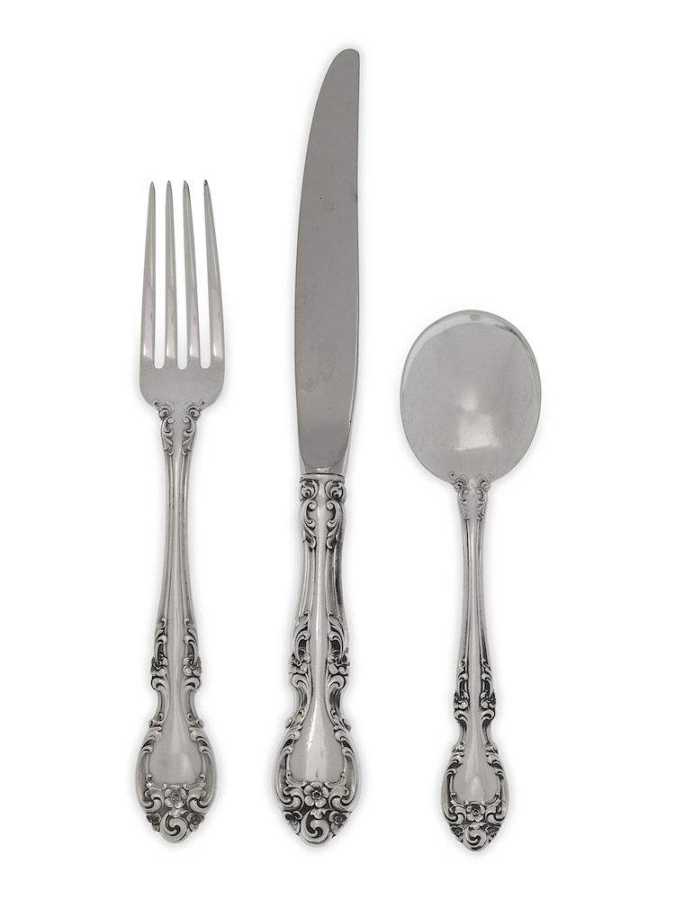 Appraisal: An American Silver Flatware Service An American Silver Flatware Service