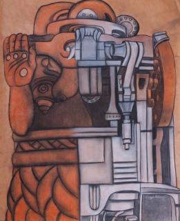 Appraisal: Diego Rivera Estudio Para Mural of the Coatlicue Diego Rivera