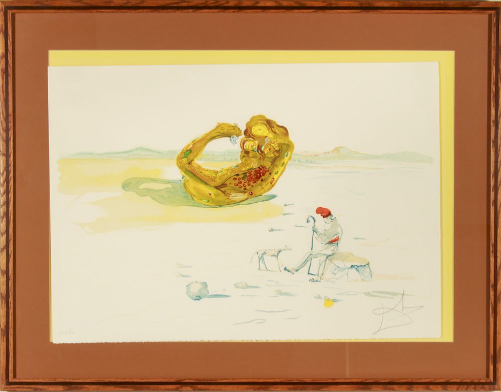 Appraisal: Salvador Dali After Surrealism Landscape Litho Salvador Dali Surrealism landscape