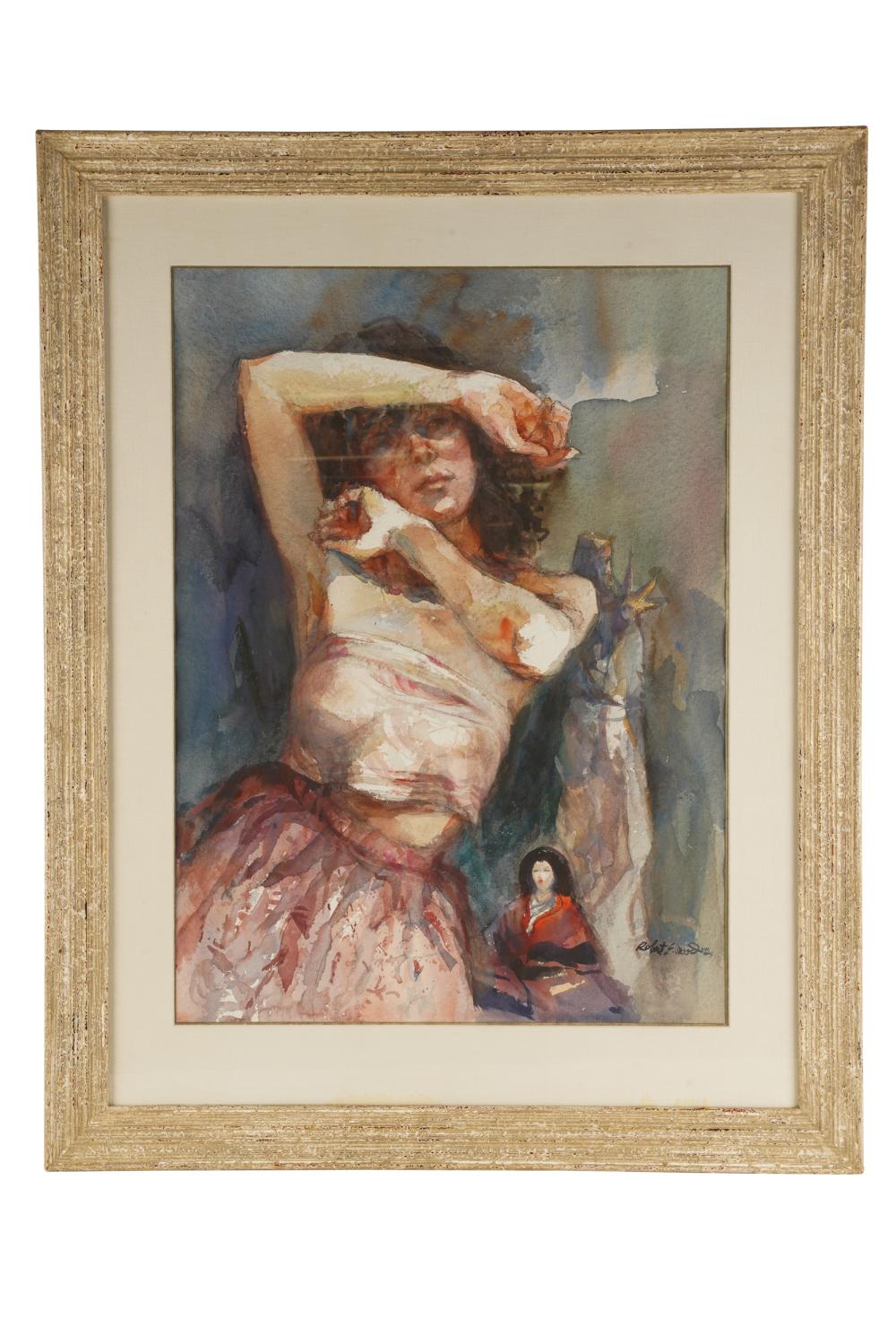 Appraisal: ROBERT EARLE WOOD - JANE EMPRESS DOLL watercolor signed lower