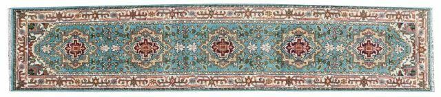 Appraisal: Hand-tied Persian Serapi runner approx ' l ' w