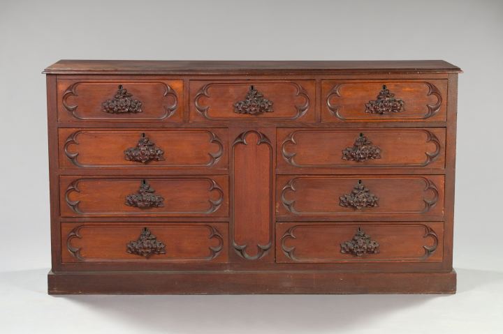 Appraisal: Interesting American Rococo Revival Walnut Sideboard third quarter th century