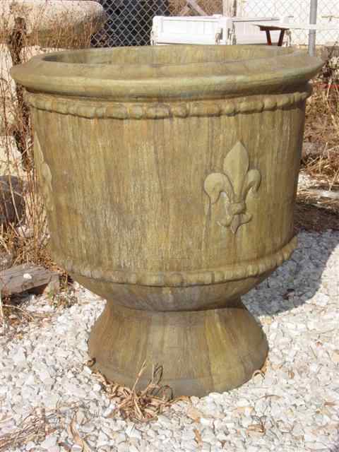 Appraisal: PAIR OF CAST STONE FRENCH STYLE URNS Of simple form