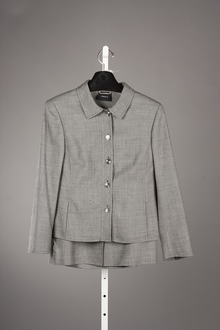 Appraisal: Akris gray skirt suit Approx size to Good condition